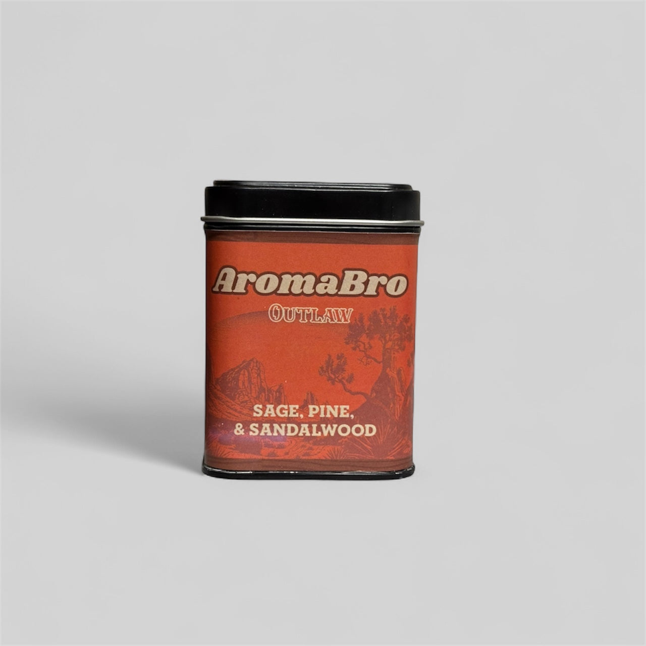 AromaBro Outlaw Wild West Scented Candle - Wooden Wick