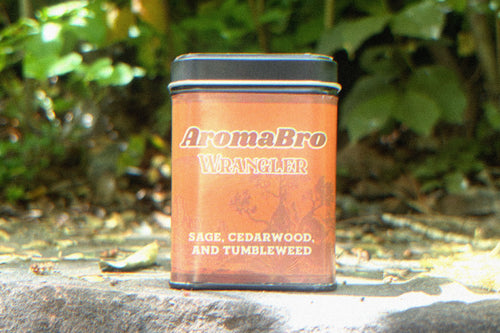 AromaBro Outlaw Wild West Scented Candle - Wooden Wick